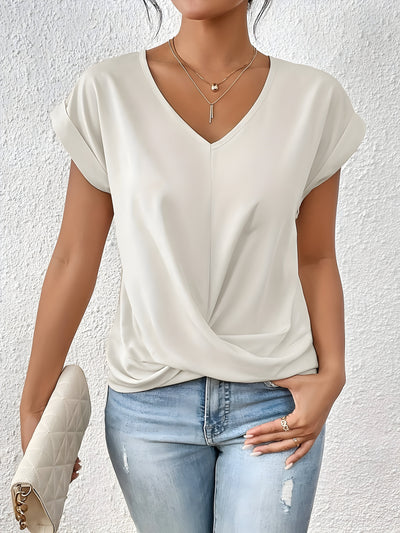 The Elegant Twist V-Neck Top